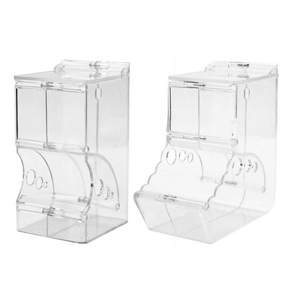 Automatic Clear Plastic Pet Food Dispenser for Hamsters