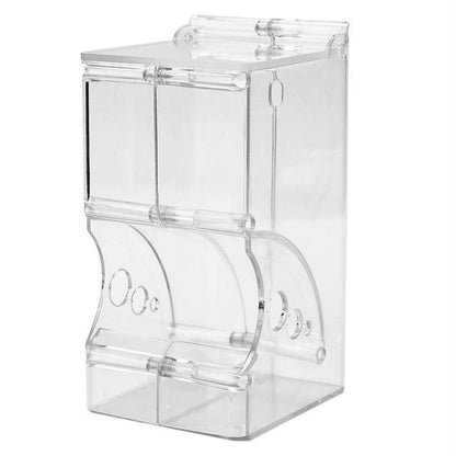 Automatic Clear Plastic Pet Food Dispenser for Hamsters