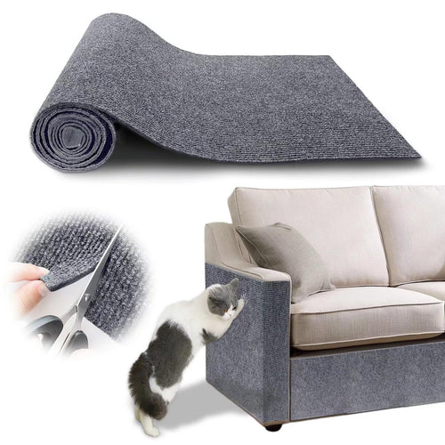 78.7"x15.8" Cat Scratching Mat - Trimmable Self Adhesive DIY Climbing Cat Scratcher Pad Replacement for Cat Tree Shelves and Post Cat Scratch Furniture Protector
