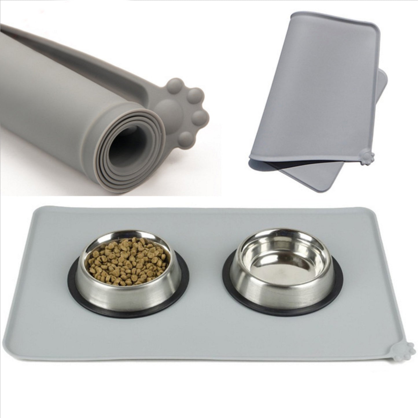 Waterproof Silicone Pet Food Mat for Dogs and Cats